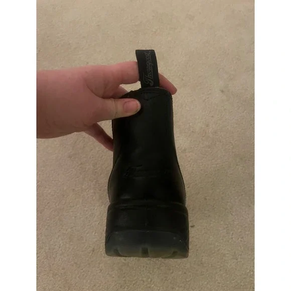 Thorogood Men's 6 Inch EH Comp Toe Station Work Boots Black Leather- Size 9.5